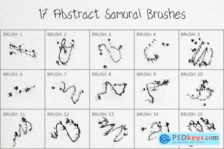 17 Abstract Samurai Photoshop Brushes 6258105