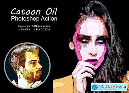 Cartoon Oil Photoshop Action 5299110