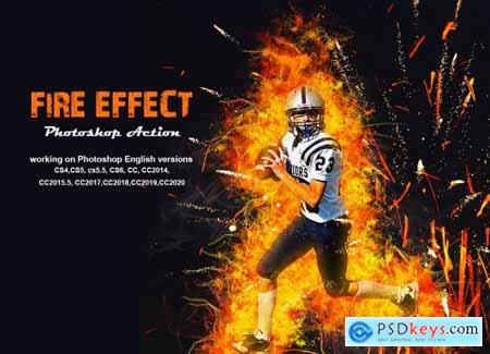 Fire Effect Photoshop Action 5260846
