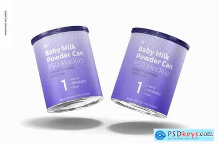 Baby milk powder can mockup
