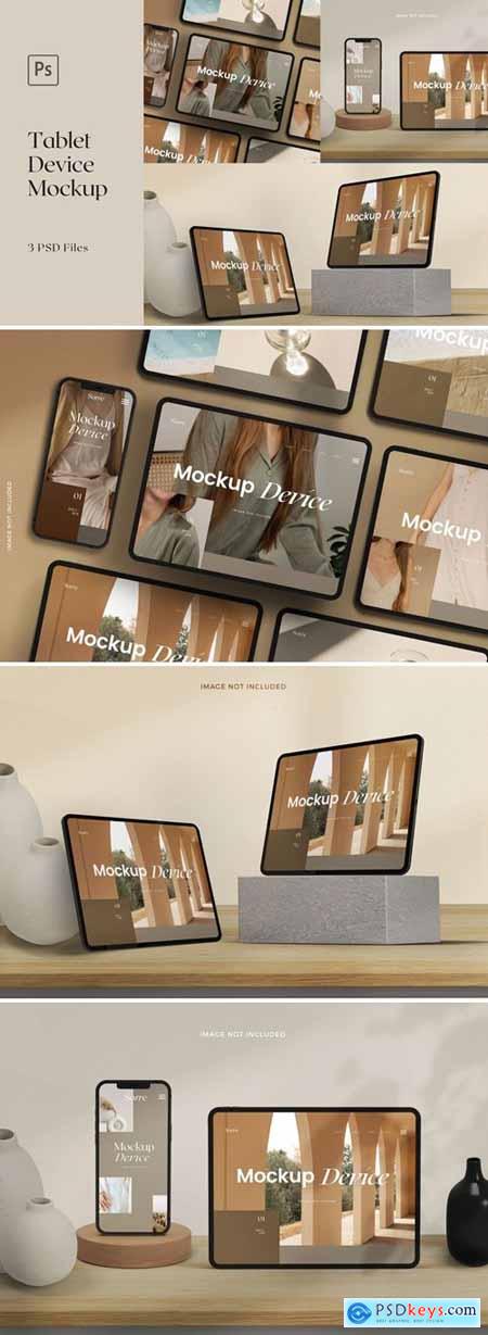 Tablet Mockup Realistic Device Scandinavian Style