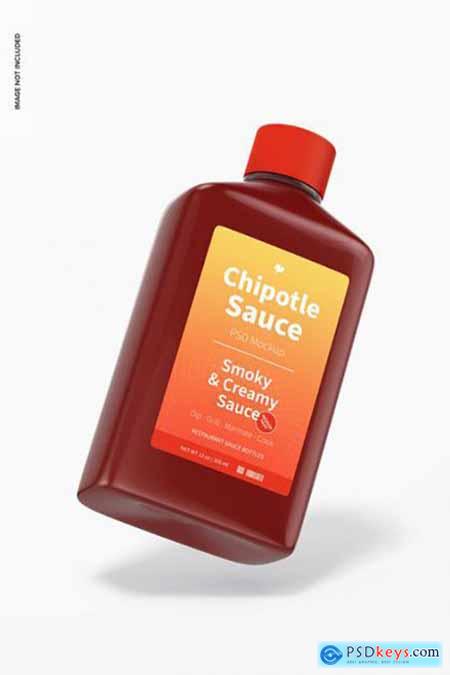 4 oz chipotle sauce bottle mockup