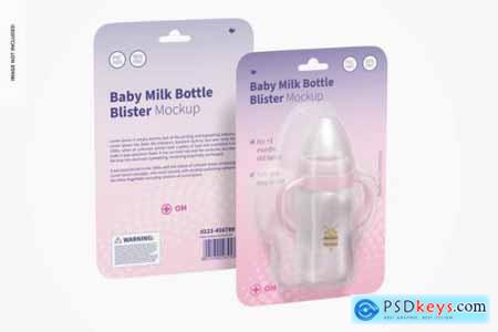 300ml baby milk bottles blister mockup