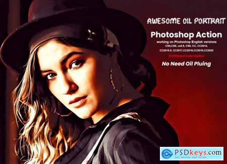 Awesome Oil Portrait PS Action 6149094