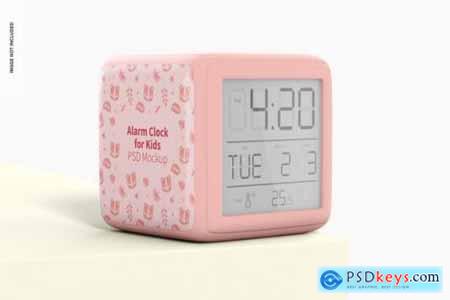Alarm clock for kids mockup