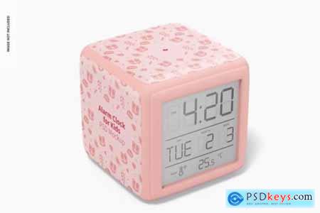 Alarm clock for kids mockup