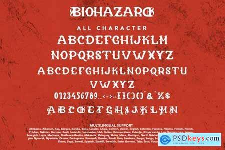Biohazard - Blackletter Font