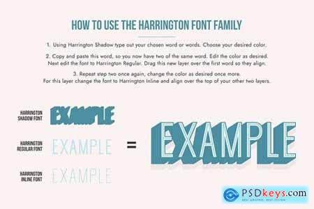 Harrington Font Family