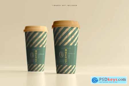 Large size biodegradable paper cup mockup