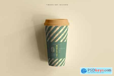 Large size biodegradable paper cup mockup