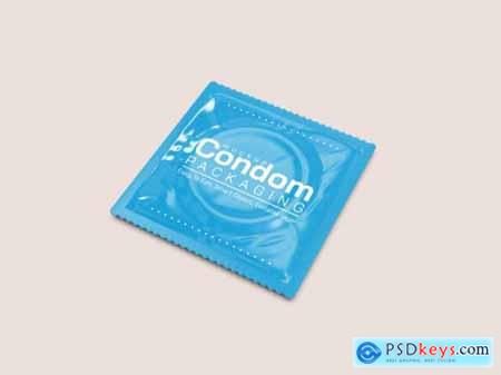 Condom packaging mockup