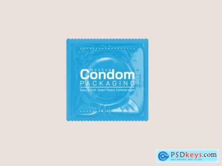 Condom packaging mockup