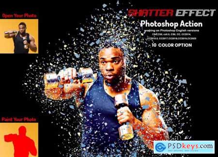 Shatter Effect Photoshop Action 5933981