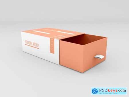 Open delivery box mockup