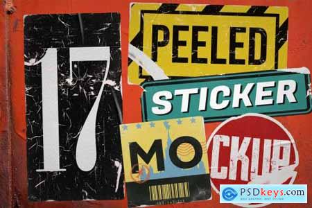 Peeled Sticker Mockup 6217020