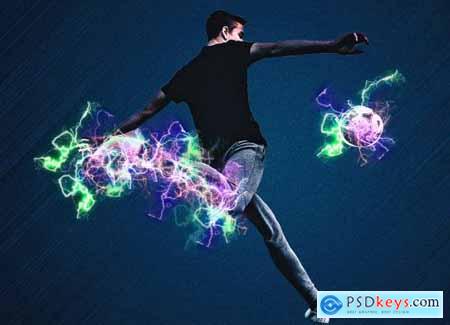 Electric Power Photoshop Action 5960125