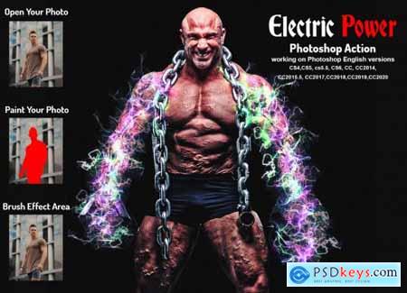 Electric Power Photoshop Action 5960125