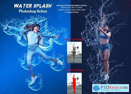 Water Splash Photoshop Action 5964508