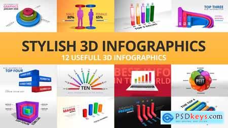 Stylish 3D Infographics 24239322