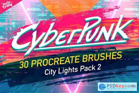 30 more CyberPunk Procreate Brushes 6166895