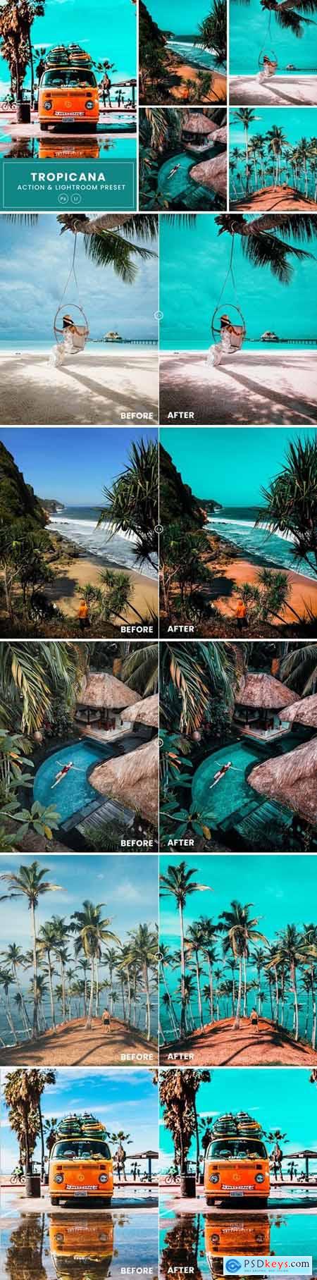 Tropicana Photoshop Action & Lightrom Presets