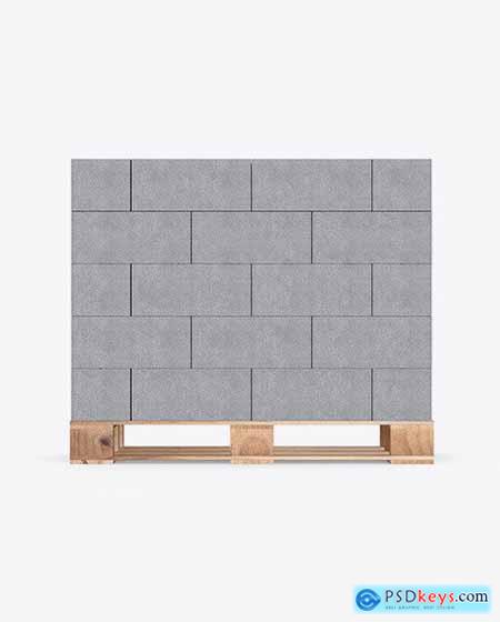 Pallet W- Concrete Blocks Mockup 84231