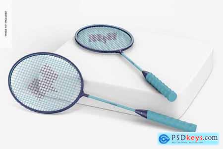 Badminton rackets mockup
