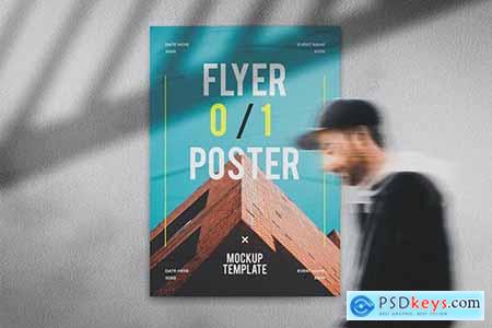 Wall Poster Mockup Template T5T8G5T