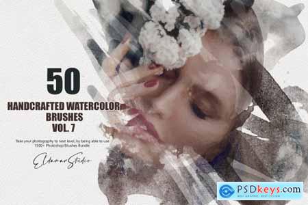50 Handcrafted Watercolor Brushes - Vol. 7 6258384