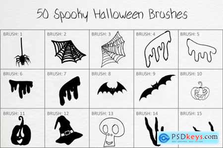 50 Spooky Halloween Brushes 6259378