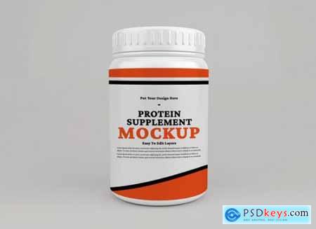 Protein supplement container mockup