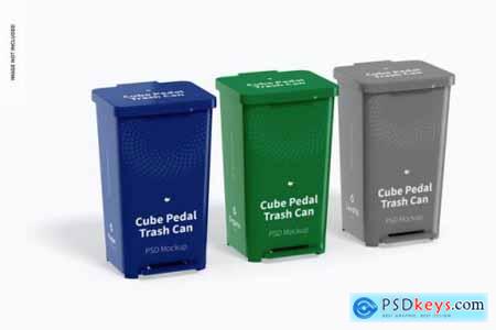 Cube pedal trash cans mockup 02