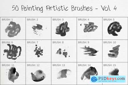 50 Painting Artistic Brushes - Vol.4 6259358