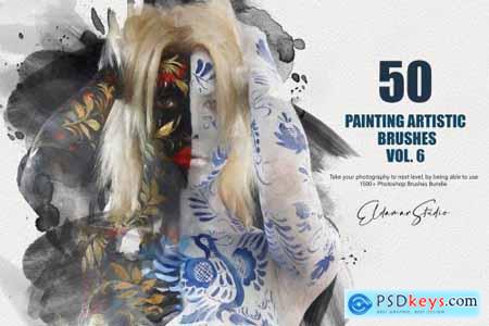 50 Painting Artistic Brushes - Vol. 6 6259375