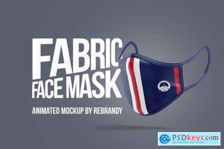 Fabric Face Mask Animated Mockup 6223522