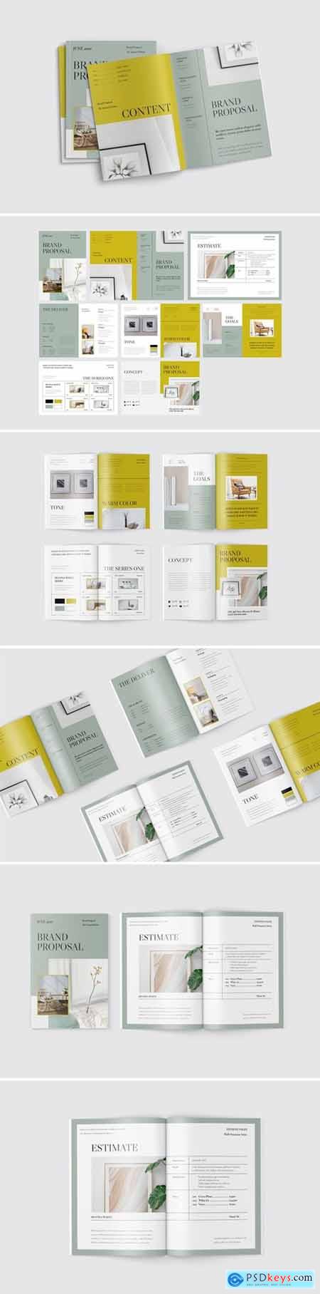 Brand Proposal Template Free Download Photoshop Vector Stock image