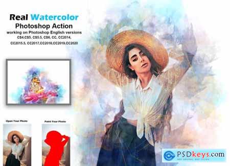 Real Watercolor Photoshop Action 5548660