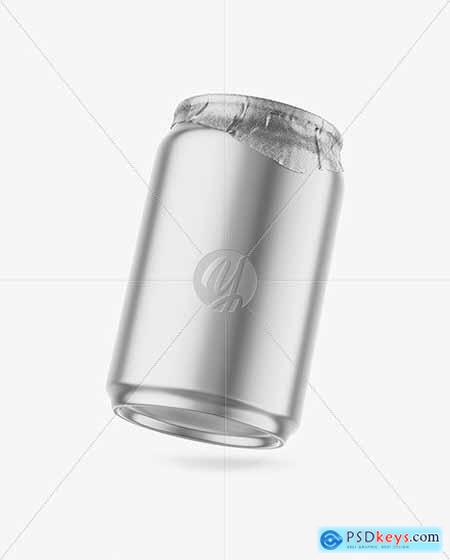 250ml Matte Metallic Drink Can w- Foil Lid Mockup 85140