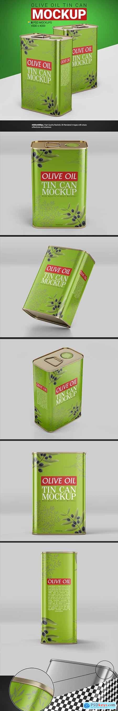 Olive Oil Tin Can Mockup 31604250