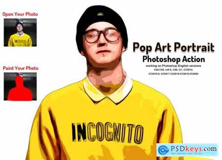 Pop Art Portrait Photoshop Action 5682222