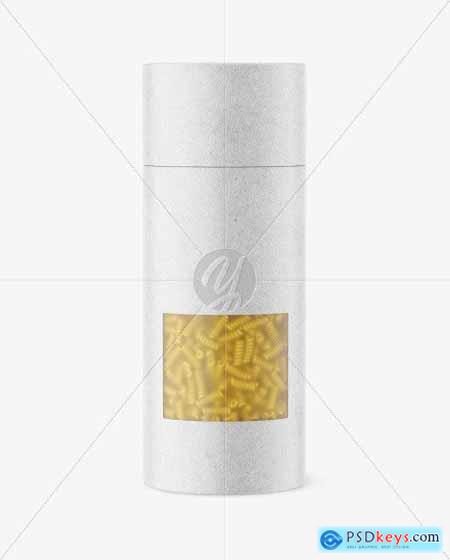 Kraft Paper Tube w- Fusilli Pasta Mockup 86436