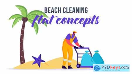 Beach cleaning - Flat Concept 33032350