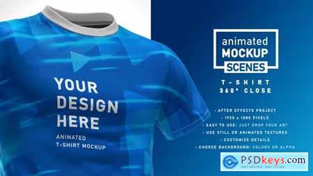 T-shirt 360 Close Mockup Template - Animated Mockup SCENES 33056029