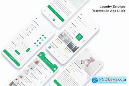 Laundry Services Reservation App UI Kit