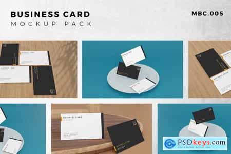 9 Perspective Business Card Mockup Pack 06
