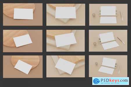 9 Perspective Business Card Mockup Pack 13
