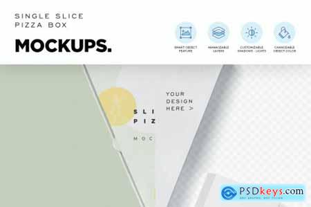 Pizza Slice Box Mockups