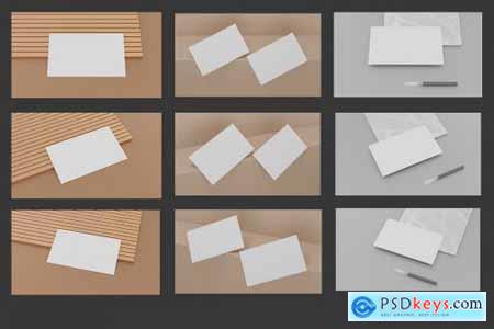 9 Perspective Business Card Mockup Pack 15