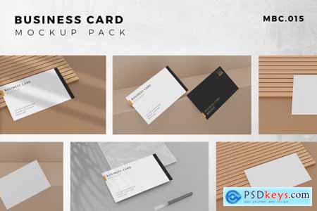9 Perspective Business Card Mockup Pack 15