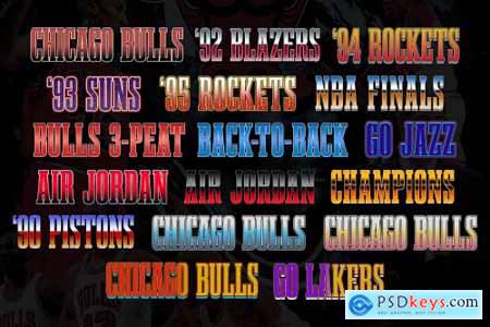 90s NBA Text Styles Pack (Vol. 1) 6175134